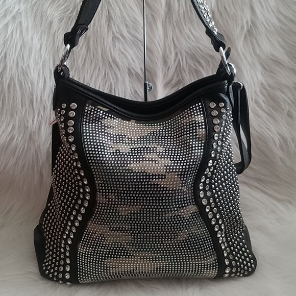 BRILLIANT RHINESTONE CAMO HOBO - Picture 2 of 9